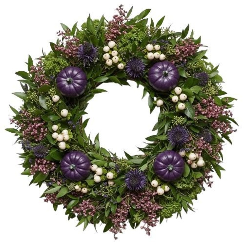 Enchanted Pumpkin Meadow Hallowen Wreath