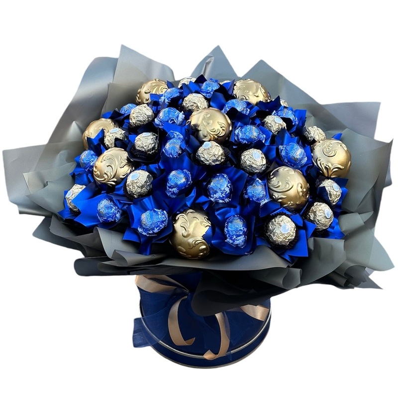 Luxury Christmas Chocolate Box with Gold Baubles