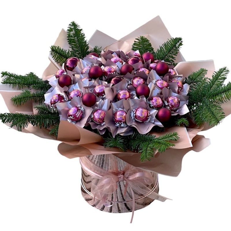 Merry Christmas Box of Chocolate Box with Baubles