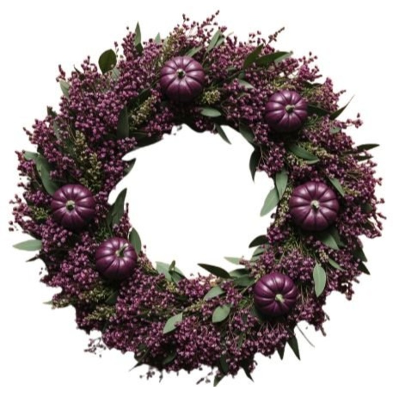 Purple Harvest Door Wreath-36cm  (14 inch) & 42cm (16 inch) & 52cm (22 inch)