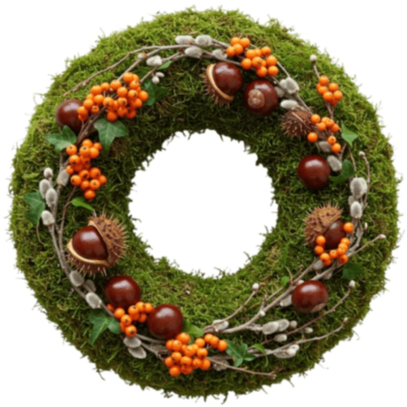 Rustic Fireside Harvest Wreath