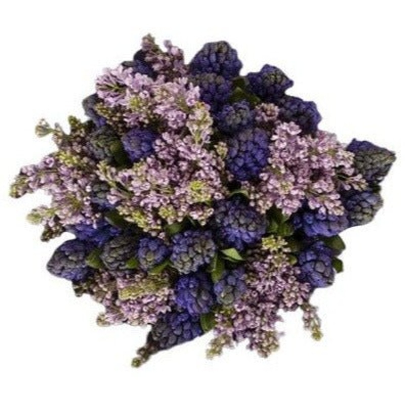 Scented Bouquet of Hyacinth and Purple Lilac