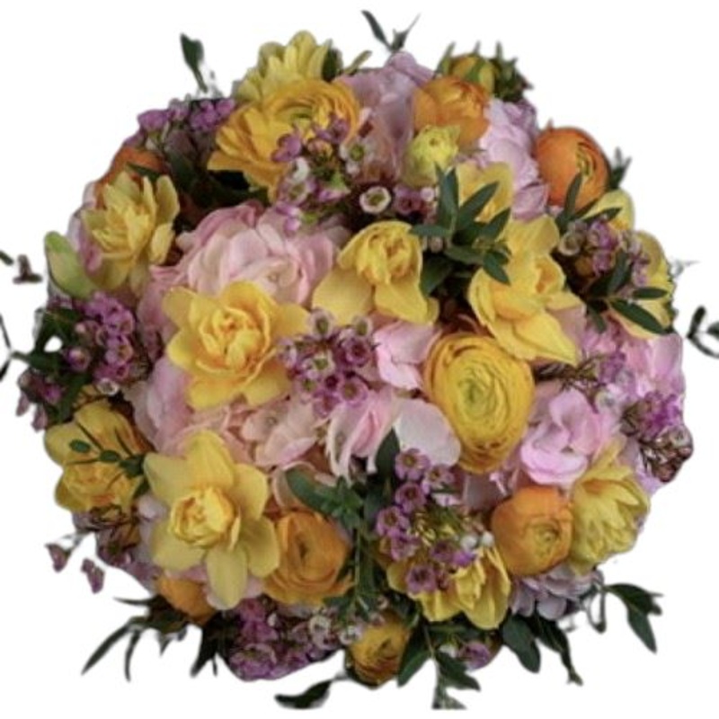 Yellow and Pink Bouquet-Regular (25 stems) & Large (30 stems) & Extra Large (40 stems) & Luxury (50 stems) & Glamour (65 stems) & Exclusive Glamour (80 stems) & Premium (100 stems)