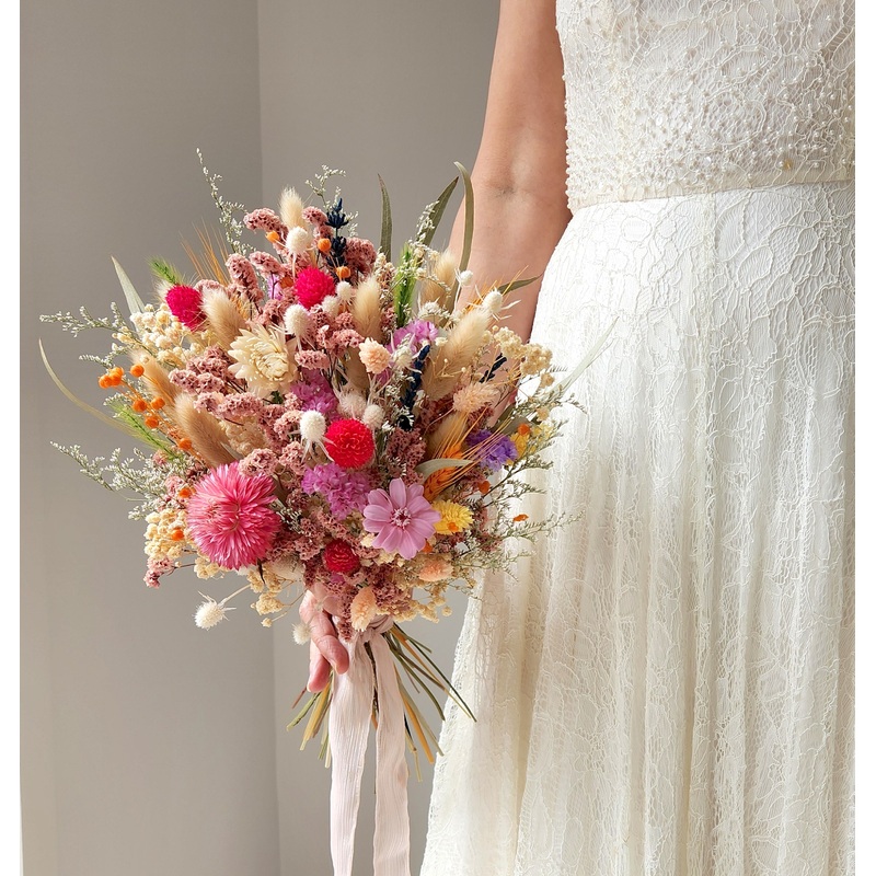 Spring Wild Flower Bouquet, Colourful Wedding Flower Arrangement