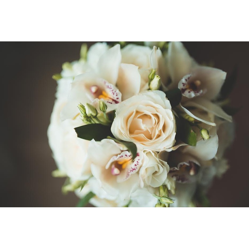 White orchids bridal bouquet