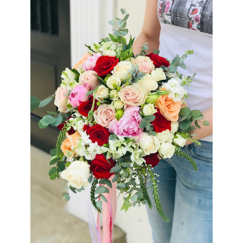 In my heart cascade bridal bouquet