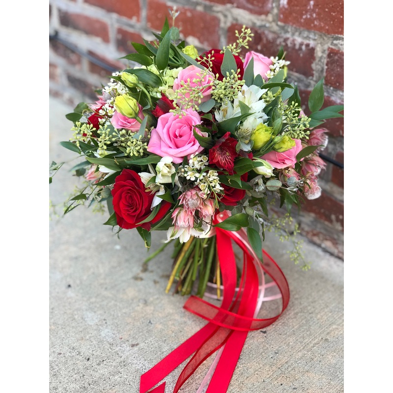 Ruby bridal bouquet