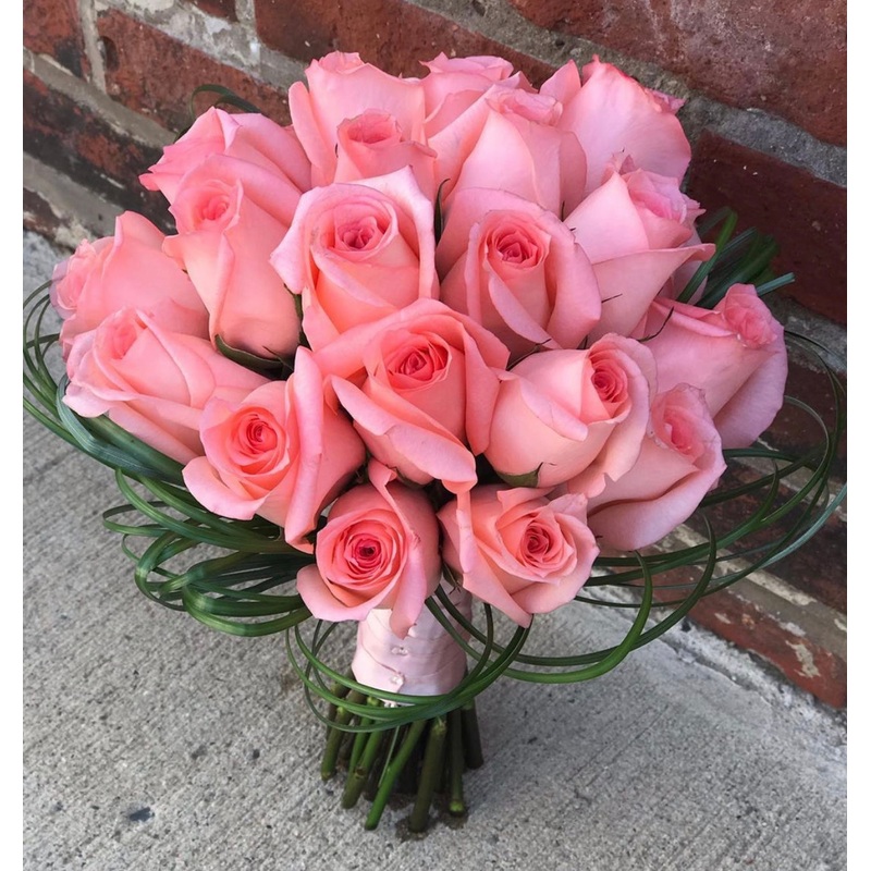 Sweet peach prom bouquet