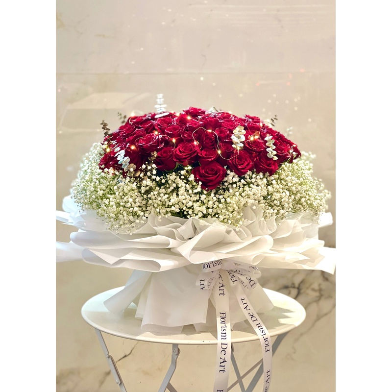 99 Stalks Bizarre Red Roses | Giant Premium Bouquet