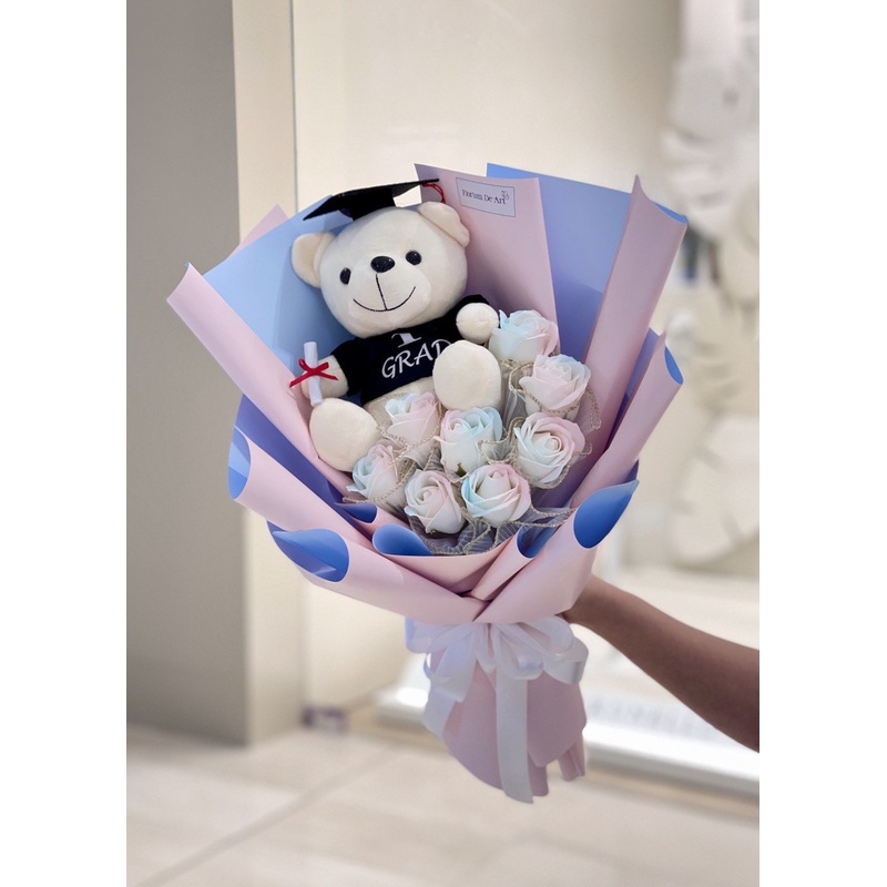 Adorable Graduation Soap Roses | Hand Bouquet