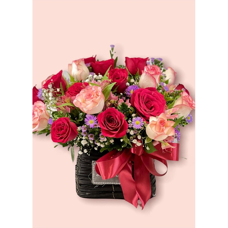 Alice Rose Basket | Flower Basket