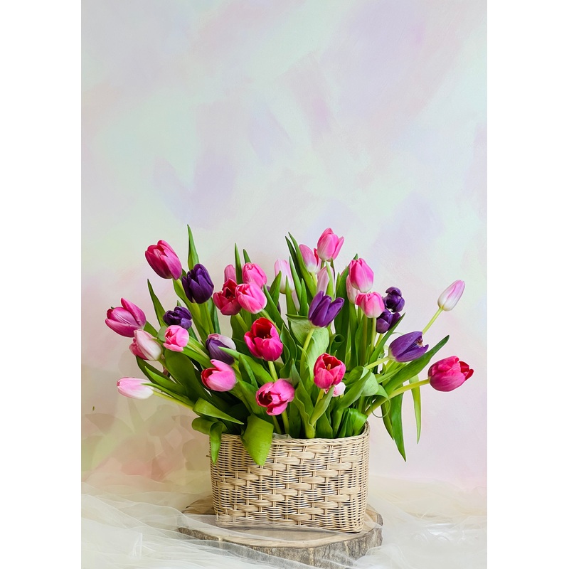 Bloom Sonata of Tulips | Flower Basket