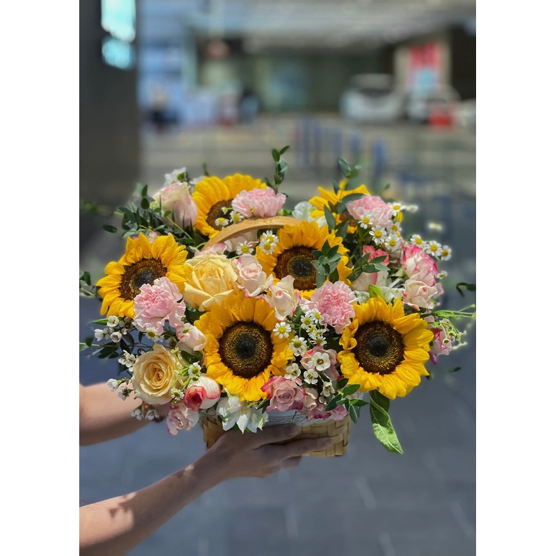 Cheerfulness Sunflower  | Flower Basket