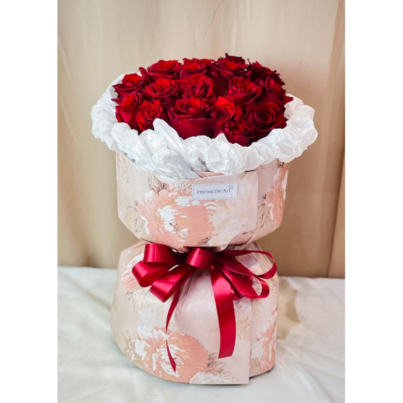 Darling Red Roses | Round Flower Bouquet