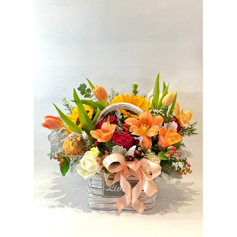 Orange You Glad Basket | Flower Basket