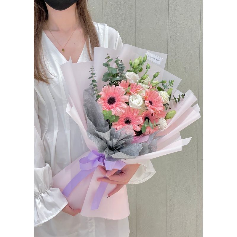 Sweet Pink Gerberas | Hand Bouquet