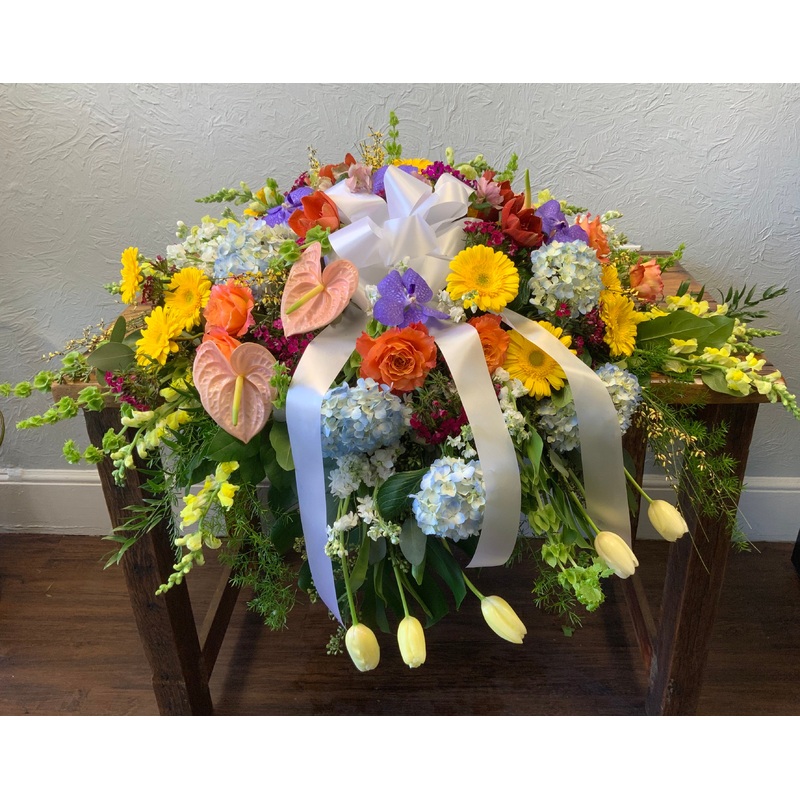 Casket Cover Contemporary-Gold & Platinum