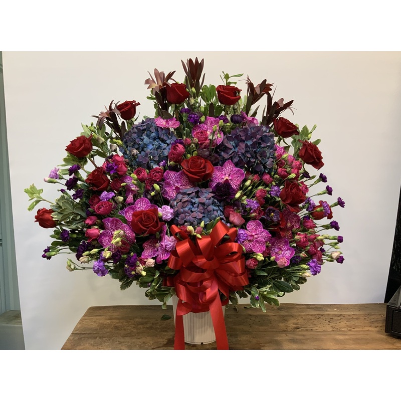 Floor Basket Vibrant-Gold & Platinum