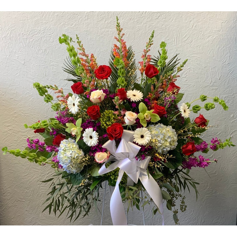 Standing Basket Multicolored-Gold & Platinum