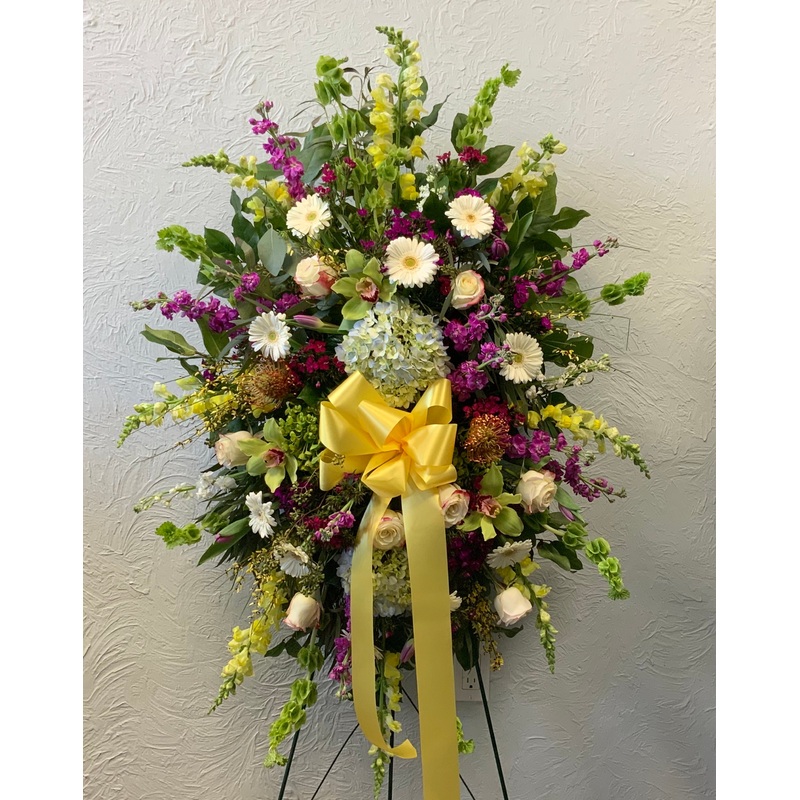 Standing Spray Multicolored-Gold & Platinum