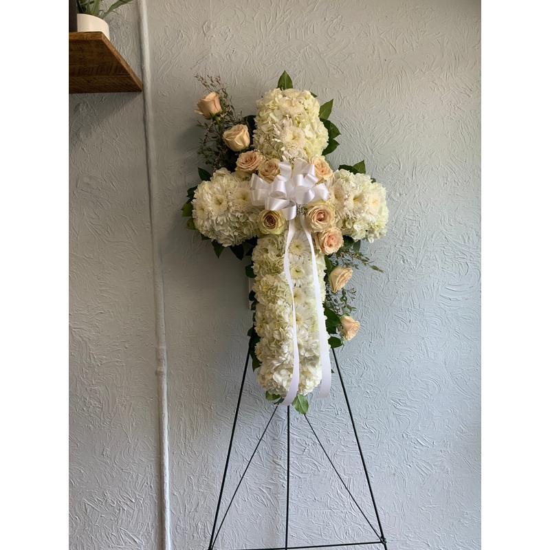 Sympathy Cross in White-Gold & Platinum