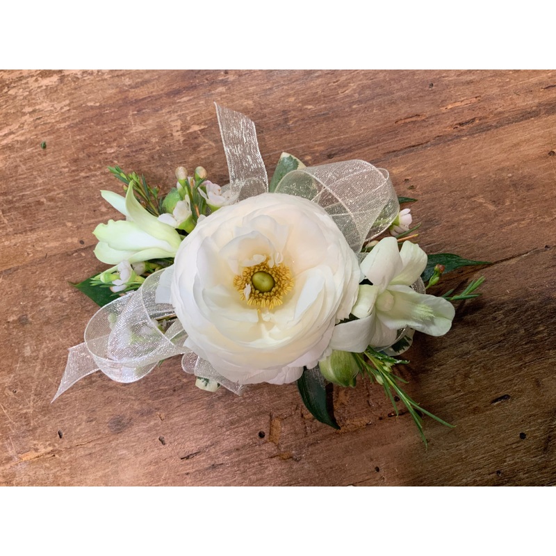 Wristlet Corsage White