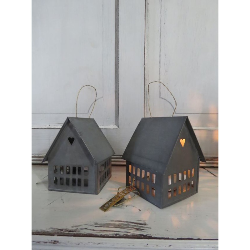 Small Metal House-7cms sq x 10cms h