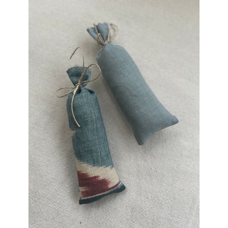 Ikat Print Lavender Bag-approx 18cms long x 4cms wide-Shades of blues and pinks