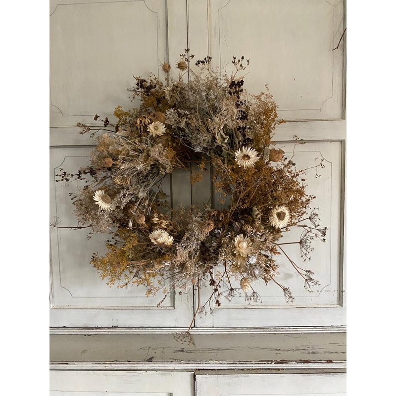 Large Dried Flower Wreath-approx 64cms diameter at the widest point