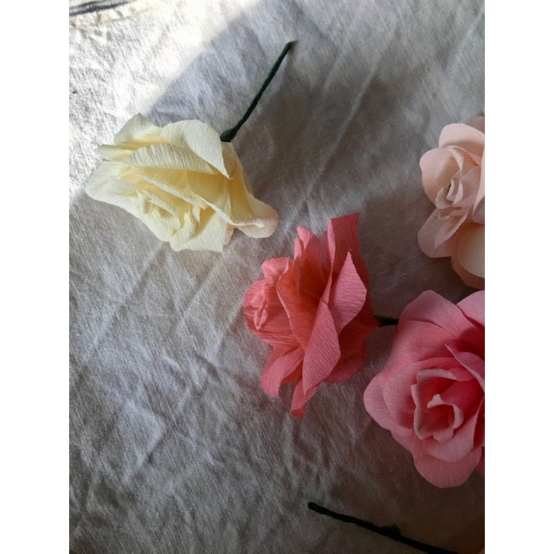 Pale Yellow Paper Flower