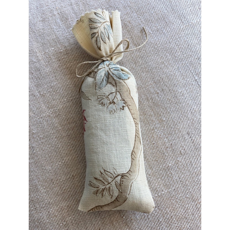 Printed Linen Lavender Bag-approx 17cms long x 4cms wide-shades of blue and pink