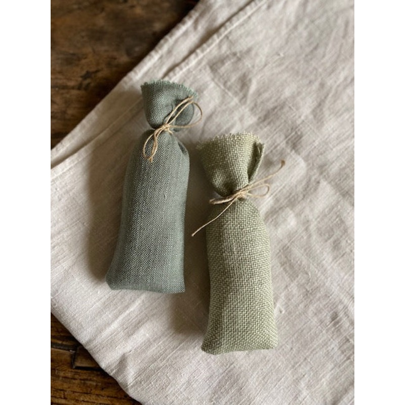 Shades of Green Lavender Bag-approx 17cms long x 6cms wide-1 x pale sage green & 1 x aqua green
