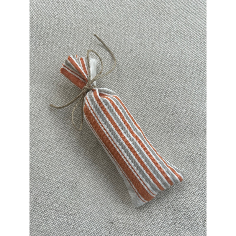 Striped Lavender Bag-approx 13cms long x 6cms wide-Stripes of soft brown and neutrals
