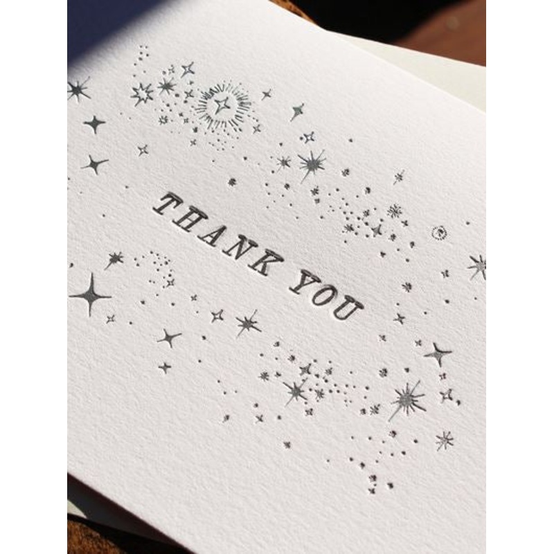 Thank You Greetings Card-Letterpressed card