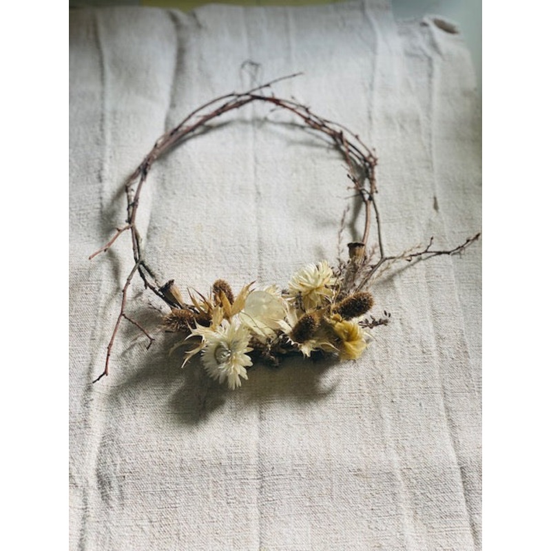 Willow Wreath-shades of neutrals-approx 12cms in width and height