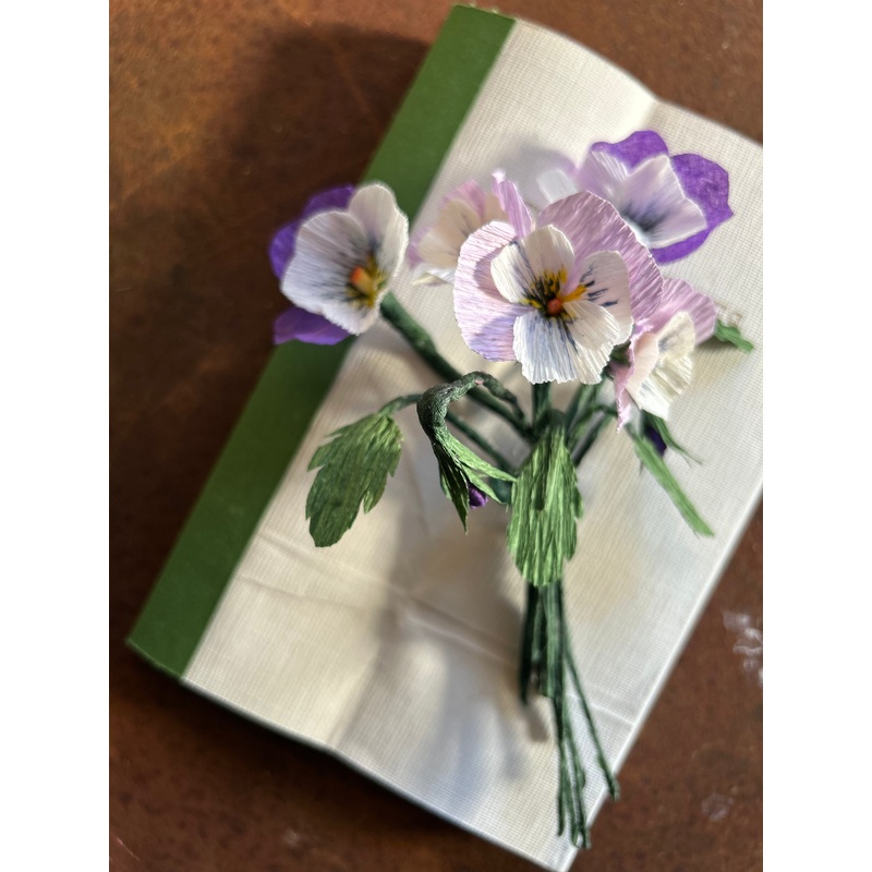 A Posy of Paper Pansies
