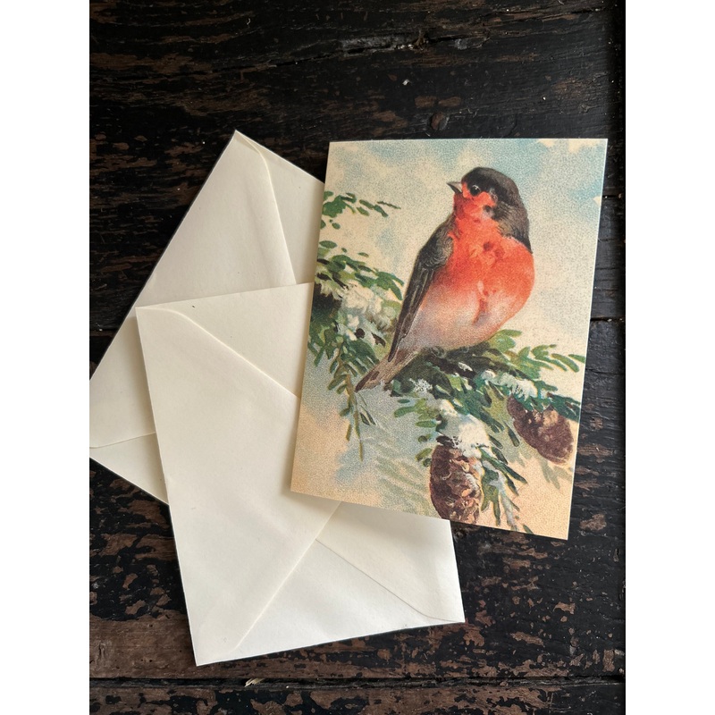 Christmas Card-Winter bird-8.5cms x 11.5cms
