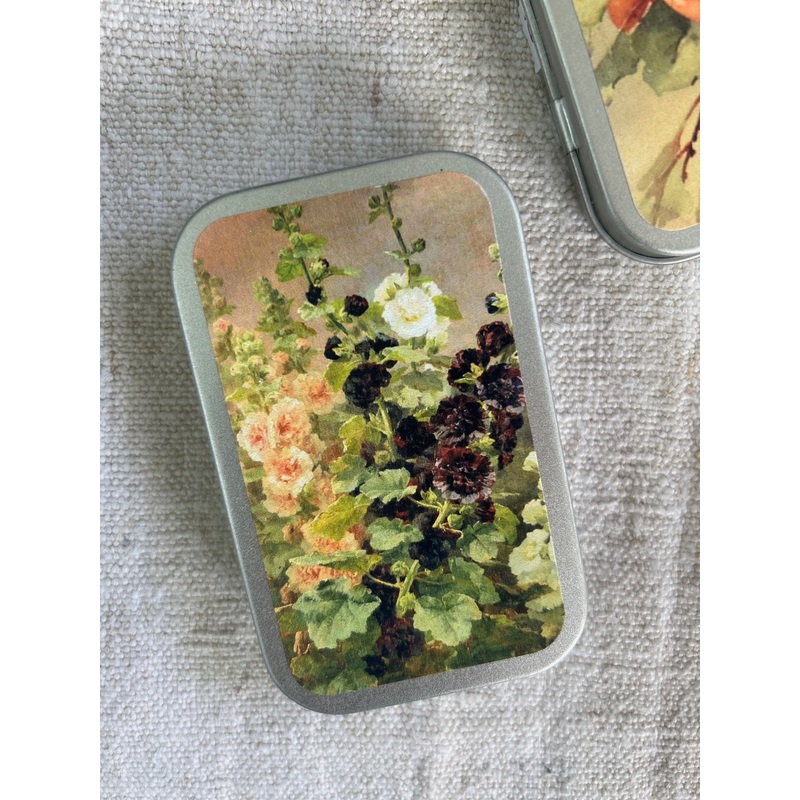 Tin of Pastilles-Hollyhocks-9.5 x 6cms