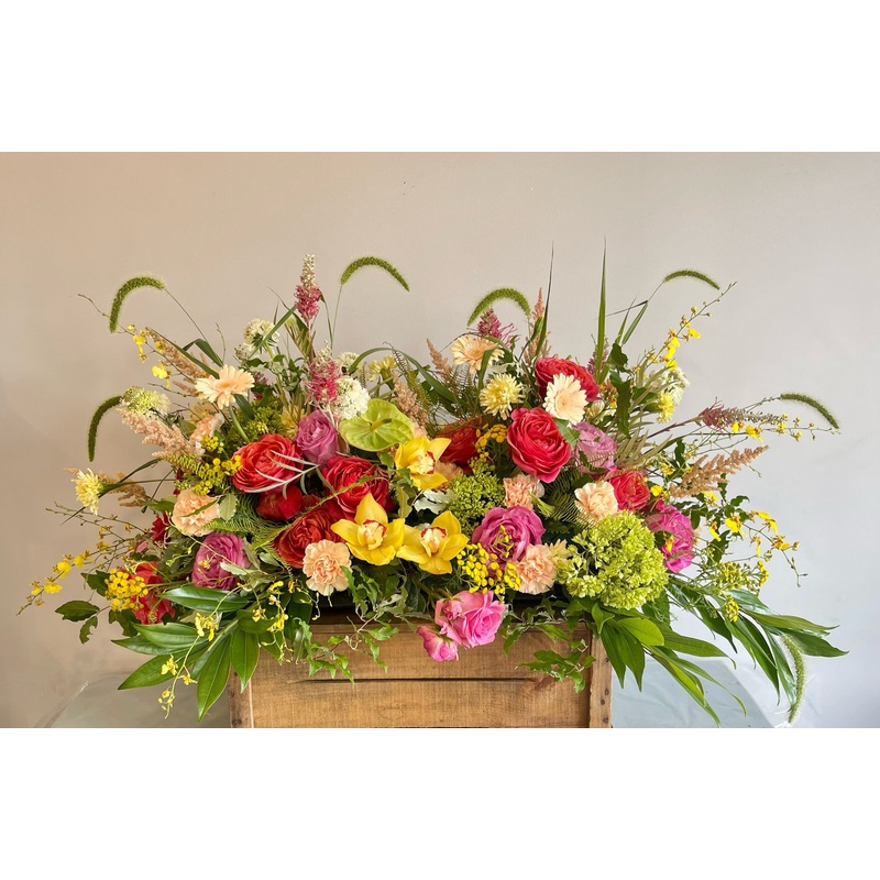 Casket Spray – Jewel Tones-Jewel Tones-Half Casket Single Sided & Half Casket Double Sided & Full Casket Single Sided & Full Casket Double Sided