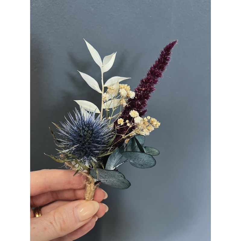 Harper dried flower buttonhole