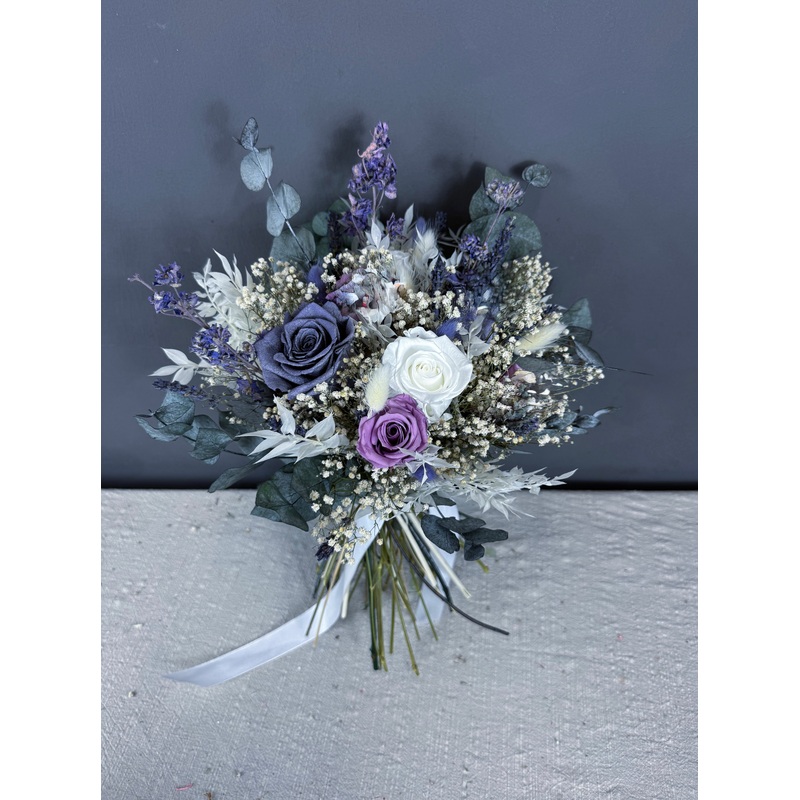 Amelia dried flower bridesmaid bouquet