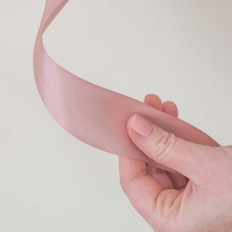 Antique Mauve Satin Ribbon