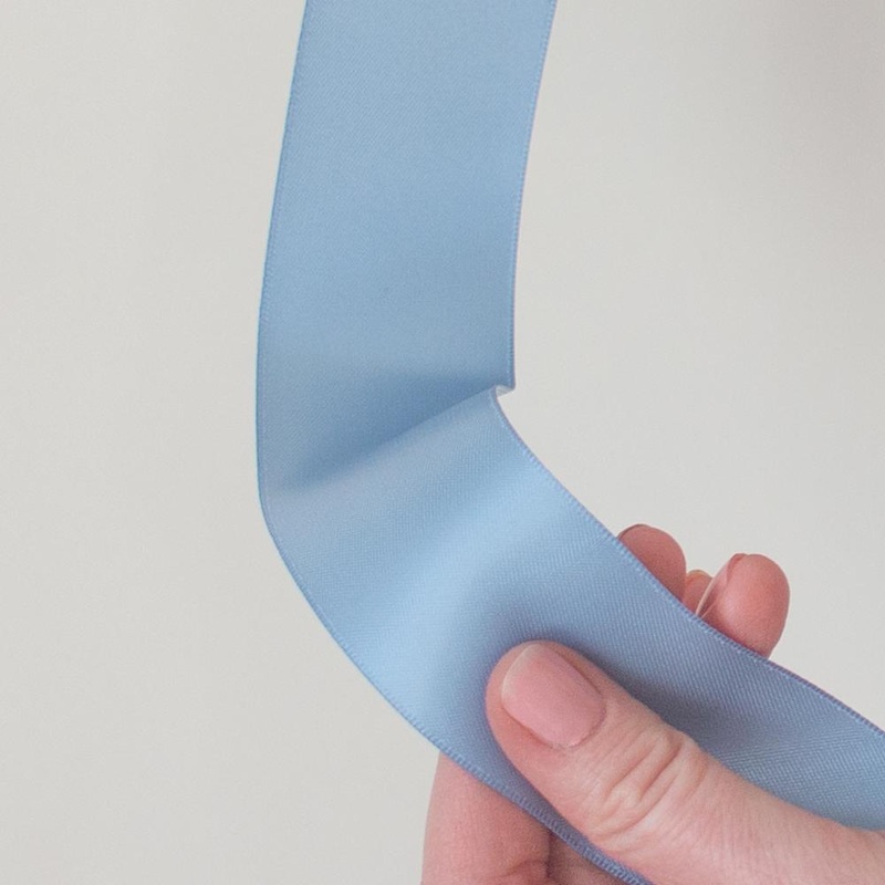 Dusty French Blue Satin Ribbon