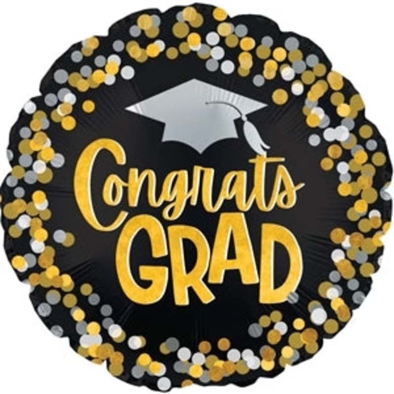 114427 (30900) – Mylar Congrats Grad Dots 17