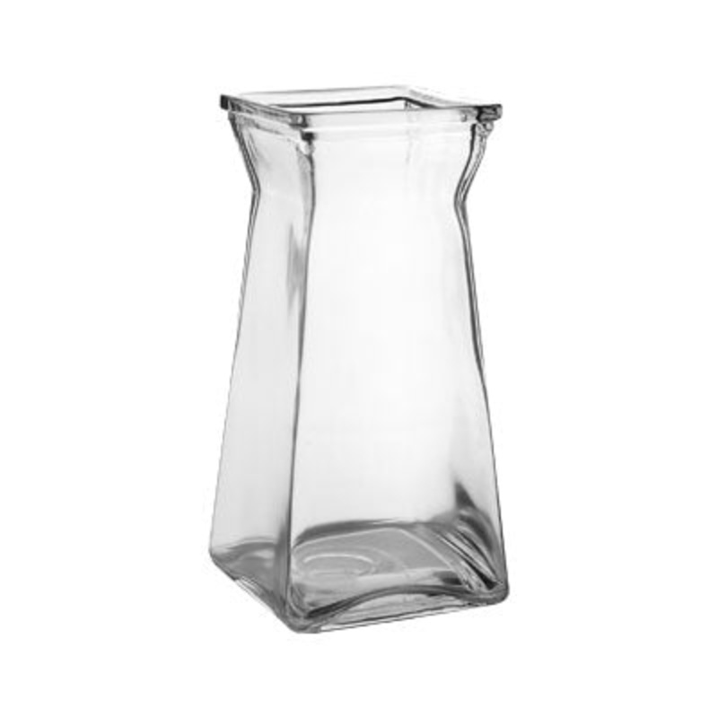 3098-12-09 (15587) – Gathered Square Vase 8.25 12/Cs