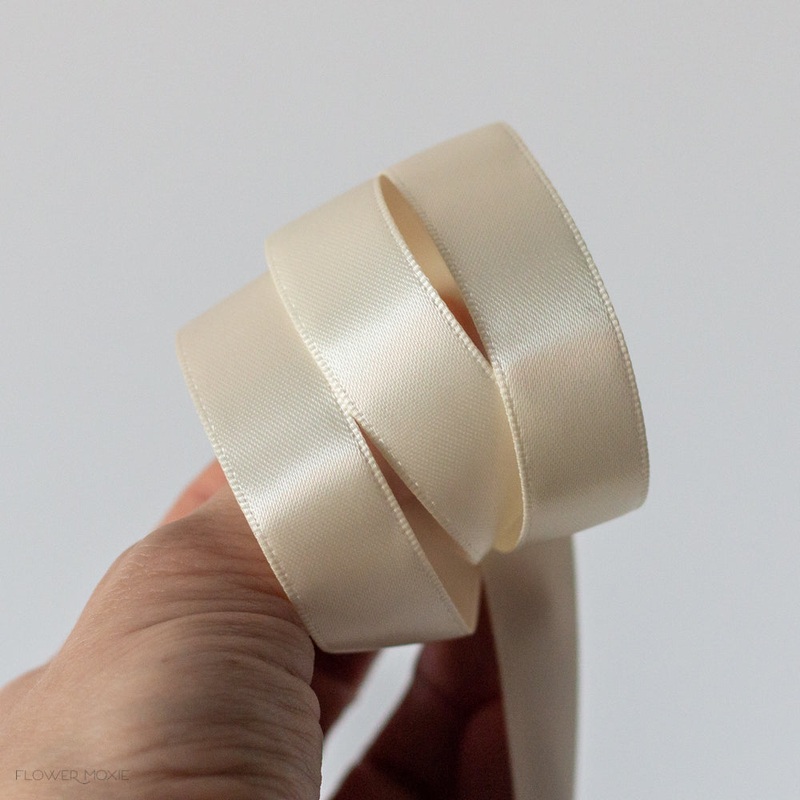 Bout and Corsage Satin Ribbon – Ivory