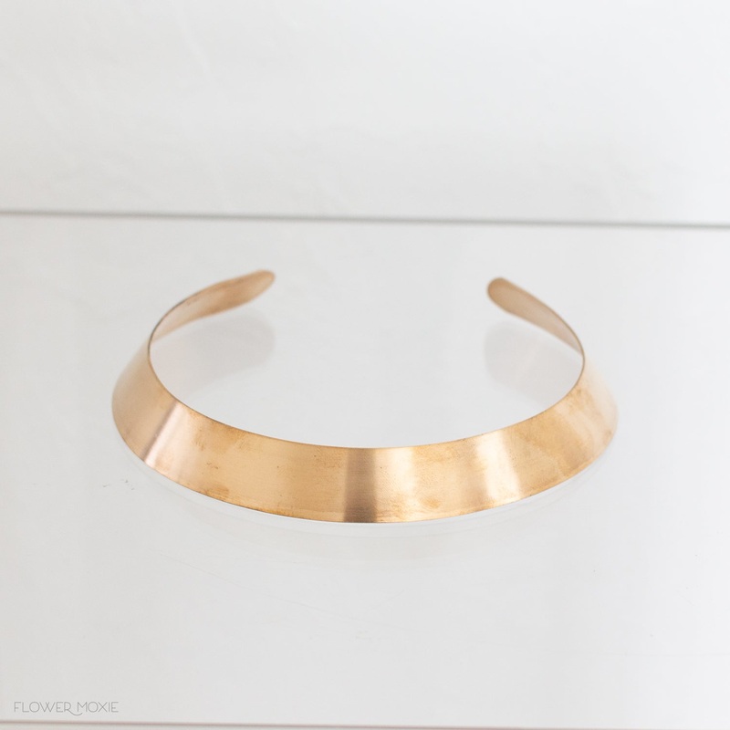 Plain Brass Floral Necklace Base – 3/4