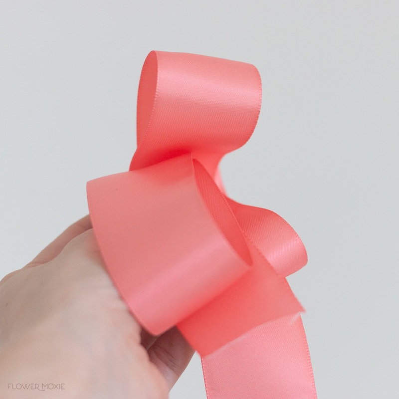 Soft Coral Satin Ribbon