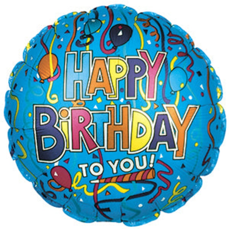 114186 (17838) – Mylar Happy Birthday To You 17