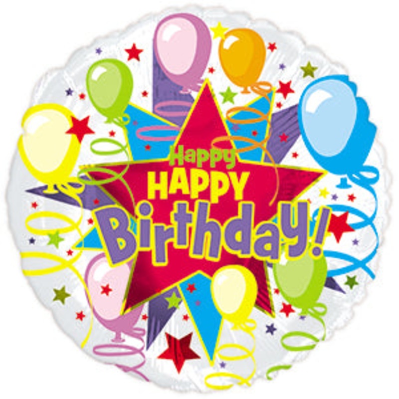 114491 (19673) – Mylar Happy Birthday Starburst 17